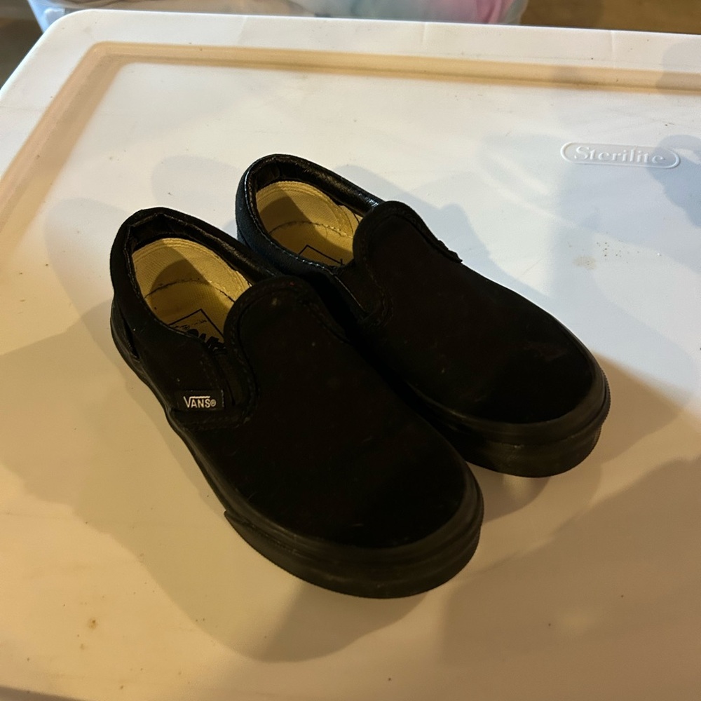 Vans Kids Black Slip-On Shoes
